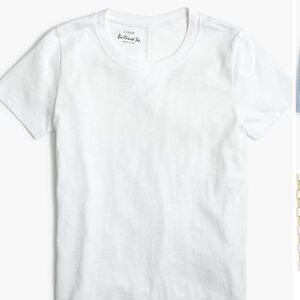 J. Crew Factory White Girlfriend Short Sleeve Tee Shirt NWT